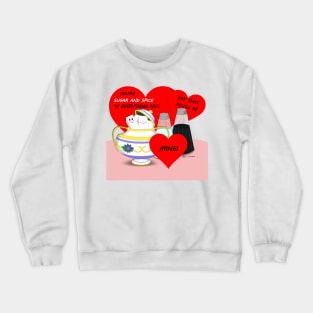 Sugar and Spice - Old Fashioned Valentine Card Art Crewneck Sweatshirt